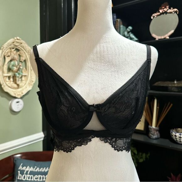 Rachel by Rachel Roy Black Lace Bra Size 38C NWOT - Picture 8 of 11